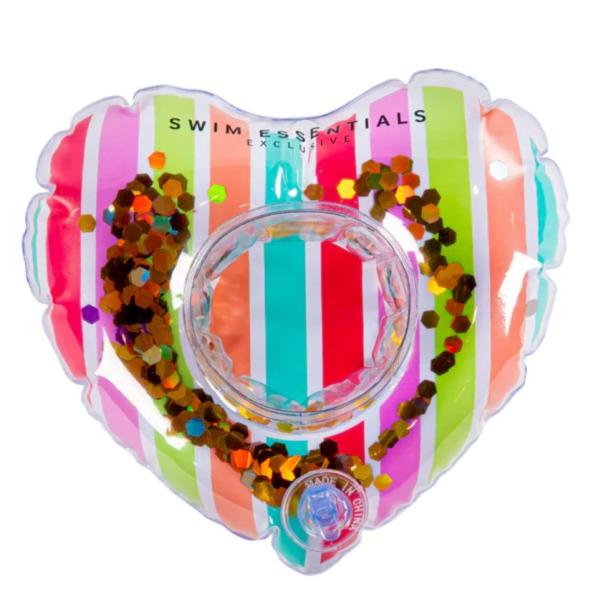 Swim Essentials: Надуваема поставка за чаша "Rainbow Heart"