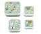 ОФЕРТА: A Little Lovely Company: Малка Раница 23,5 x 30 x 10 cm - Веселба + Бутилка от неръждаема стомана със сламка: Веселба + Комплект кутии за храна - Веселба