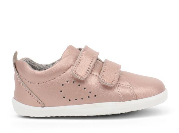Bobux: Step up (No: 18-22) Grass Court Seashell Rose Gold