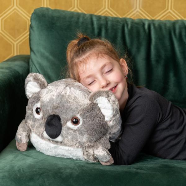 Noxxiez 3в1 гушкаща плюшена играчка и възглавница за сън и затопляне на ръцете - Коала
