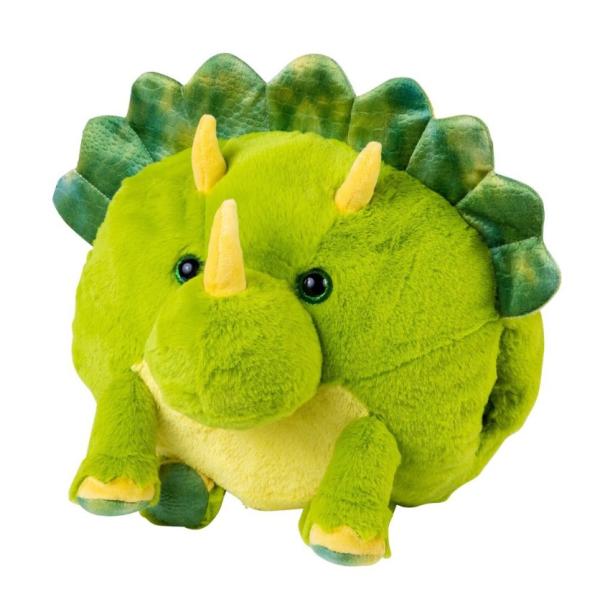 Noxxiez 3в1 гушкаща плюшена играчка и възглавница за сън и затопляне на ръцете - Динозавър