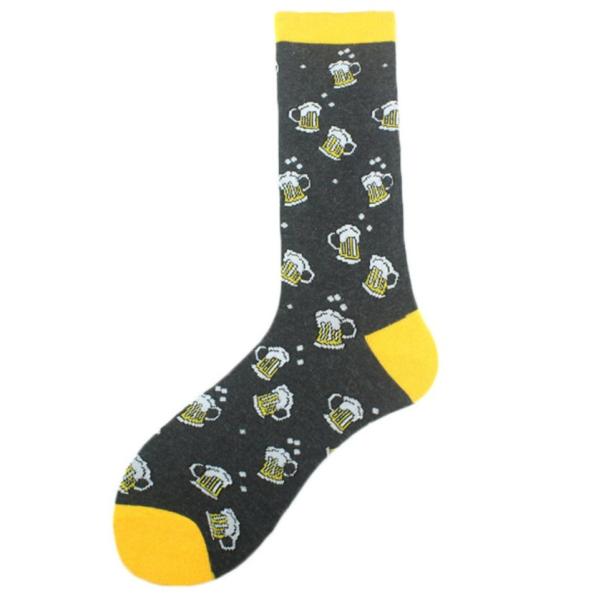 Noxxiez: Soxxiez Цветни чорапи - Бира Черни- Номер 38-45