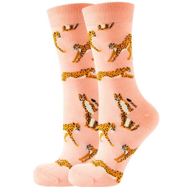 Noxxiez: Soxxiez Цветни чорапи - Пантера Розови- Номер 38-45