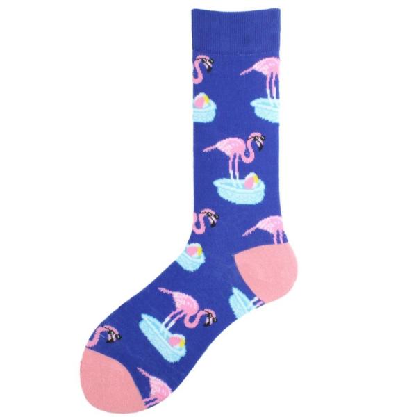 Noxxiez: Soxxiez Цветни чорапи - Фламинго Синьо - Номер 38-45