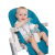 Bo Jungle: Сгъваем детски стол за хранене с кожена седалка и алуминиева рамка "Синьо"