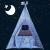 BabyBliss: Голяма детска палатка с дебел матрак и 2 възглавници "Fly Me To The Moon"