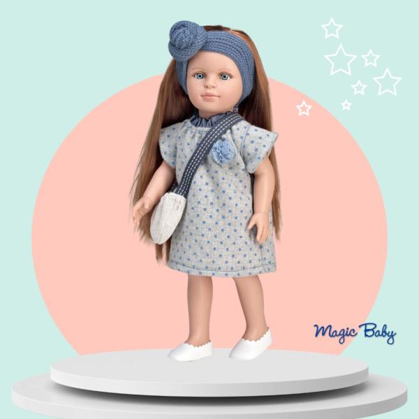 Magic baby кукла Nina със рокля на точки и чантичка