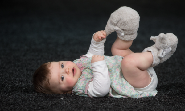 Bo Jungle: Бебешки чорапчета с дрънкалка "Жираф"
