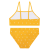 Swim Essentials : Бански от две части с къдрички с размери от 0 до 6 години "Orange Hearts"