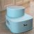 ОФЕРТА: Сгъваема детска стълбичка с Anti-slip повърхност + Седалка за тоалетна чиния с възглавничка "Пастелено синьо"