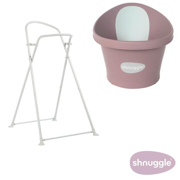 Shnuggle - световно-награждавана бебешка вана за къпане с клапа - Blossom