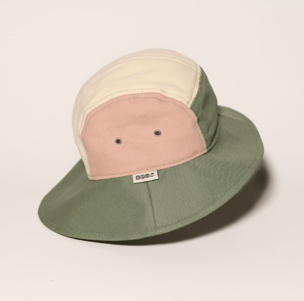 KiETLA: Кемпер шапка със защита UPF50+  Green/Natural/Pink с размер по избор
