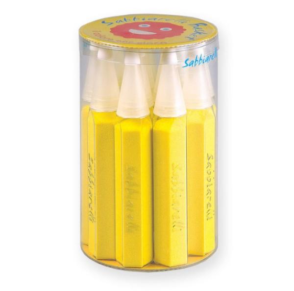 Sabbiarelli®: Голяма кутия с 12 пясъчни маркера - Жълто