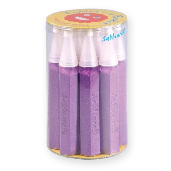 Sabbiarelli®: Голяма кутия с 12 пясъчни маркера - Лилаво