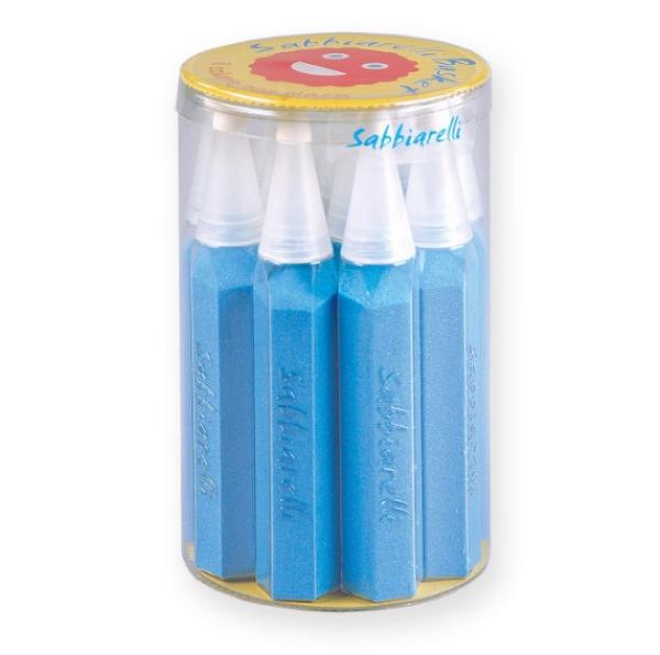 Sabbiarelli®: Голяма кутия с 12 пясъчни маркера - Светло синьо