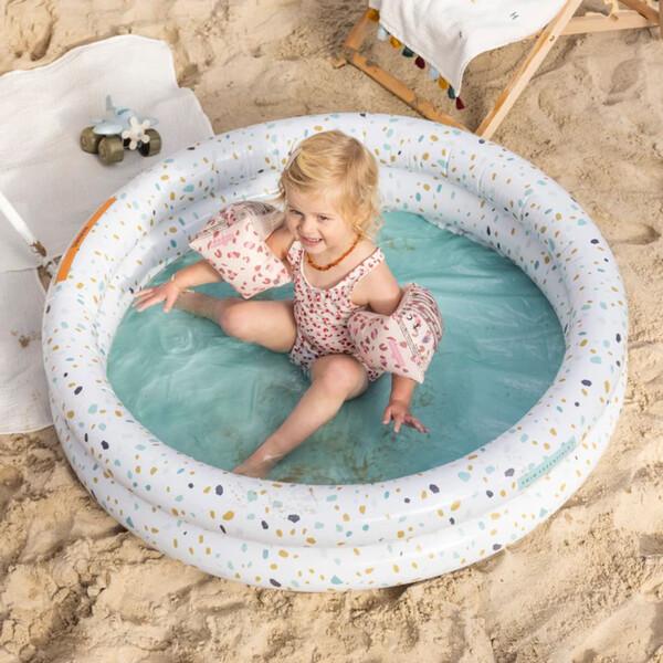 Swim Essentials: Надуваем басейн Ø100 см. с две въздушни камери за деца от 1 година "White Terrazzo"