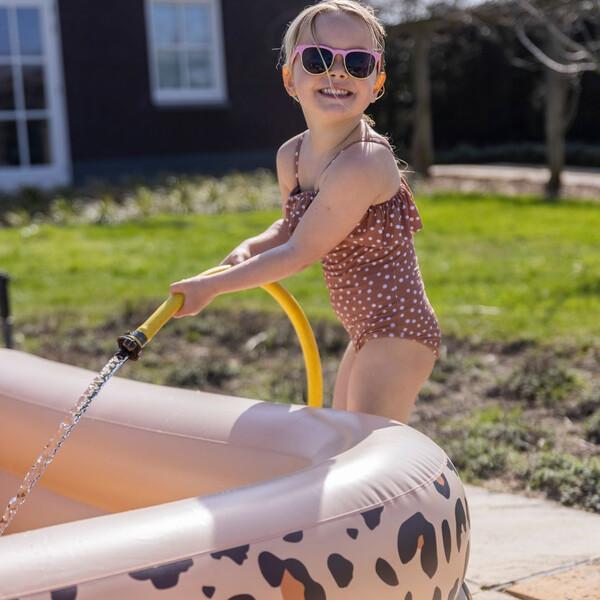 Swim Essentials: Надуваем правоъгълен басейн 211 см. с две въздушни камери за деца от 3 години - "Beige Leopard"