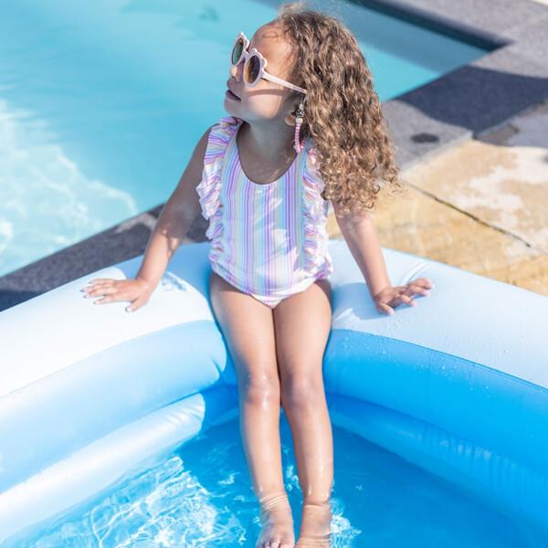Swim Essentials: Надуваем правоъгълен басейн 211 см. с две въздушни камери за деца от 3 години - "Blue"