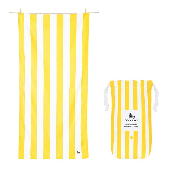 Dock & Bay: Бързосъхнеща плажна кърпа Cabana - Boracay Yellow - 160x90см