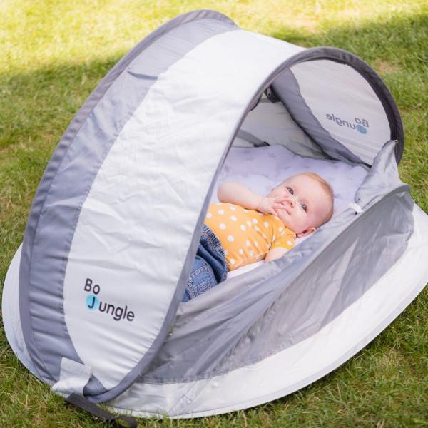 Bo Jungle: Кошарка за път - Pop-up палатка с UV 50+ защита - Мрежа против комари и меко матраче
