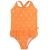 Swim Essentials : Бански с къдрички с размери от 0 до 6 г. "Orange Hearts"