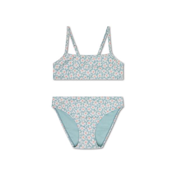 Swim Essentials: Бански от две части с размери от 1 до 8 години "Green Flowers"